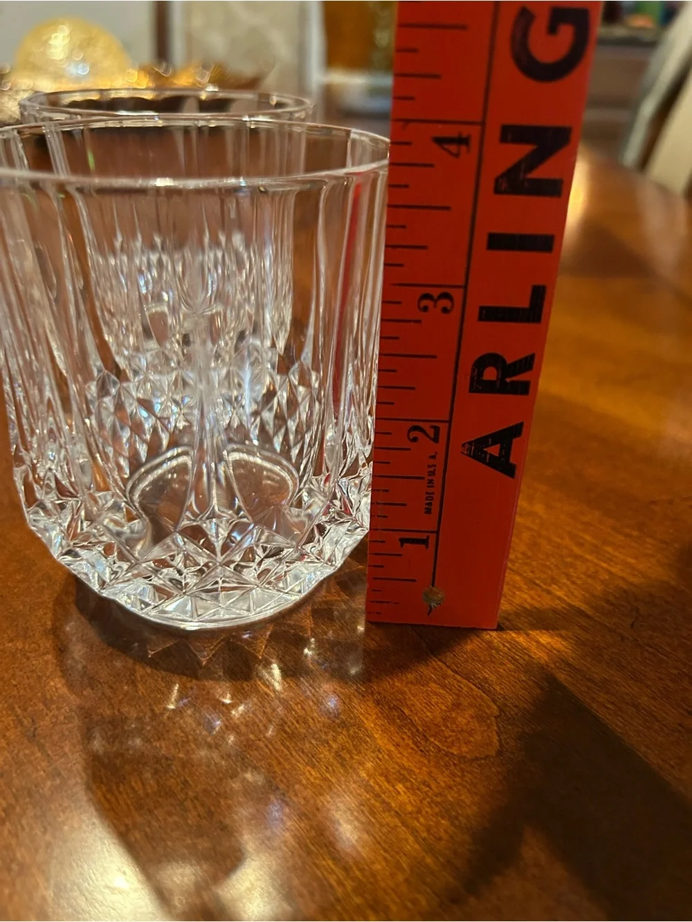 Set 4 Cristal D'Arques Longchamp Crystal Old Fashioned Glasses France 3.75” tall